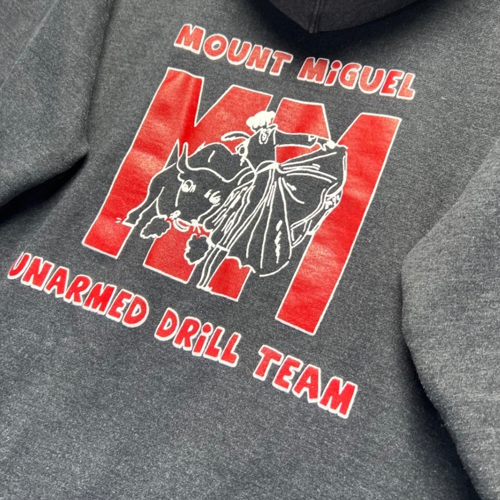 Mount Miguel Unarmed Drill Team Pullover Hoodie Sweatshirt‎ Retro Gray School S